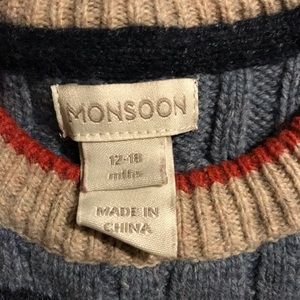 Monsoon Shirts & Tops - Monsoon, Boy’s Sweater Vest. Size 12-18 Months Monsoon Shirts & Tops - Monsoon, Boy’s Sweater Vest. Size 12-18 Months